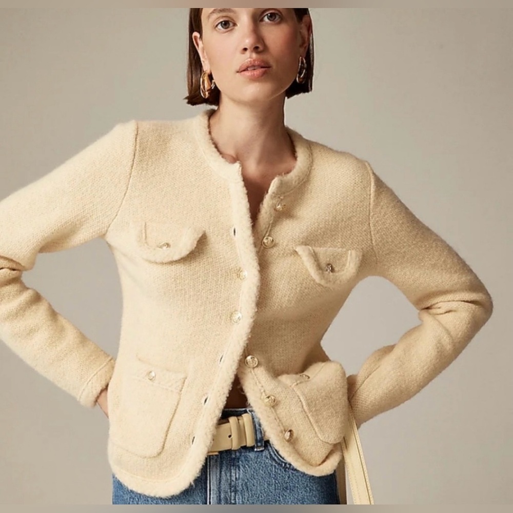 J. Crew Textured Sweater Lady Jacket